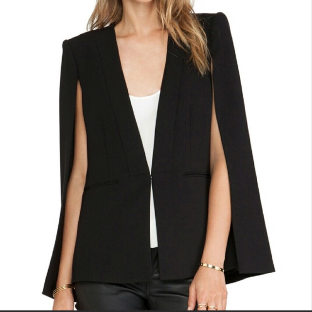 BCBG BLACK UPAS CAPE BLAZER NWT SIZE XXS
